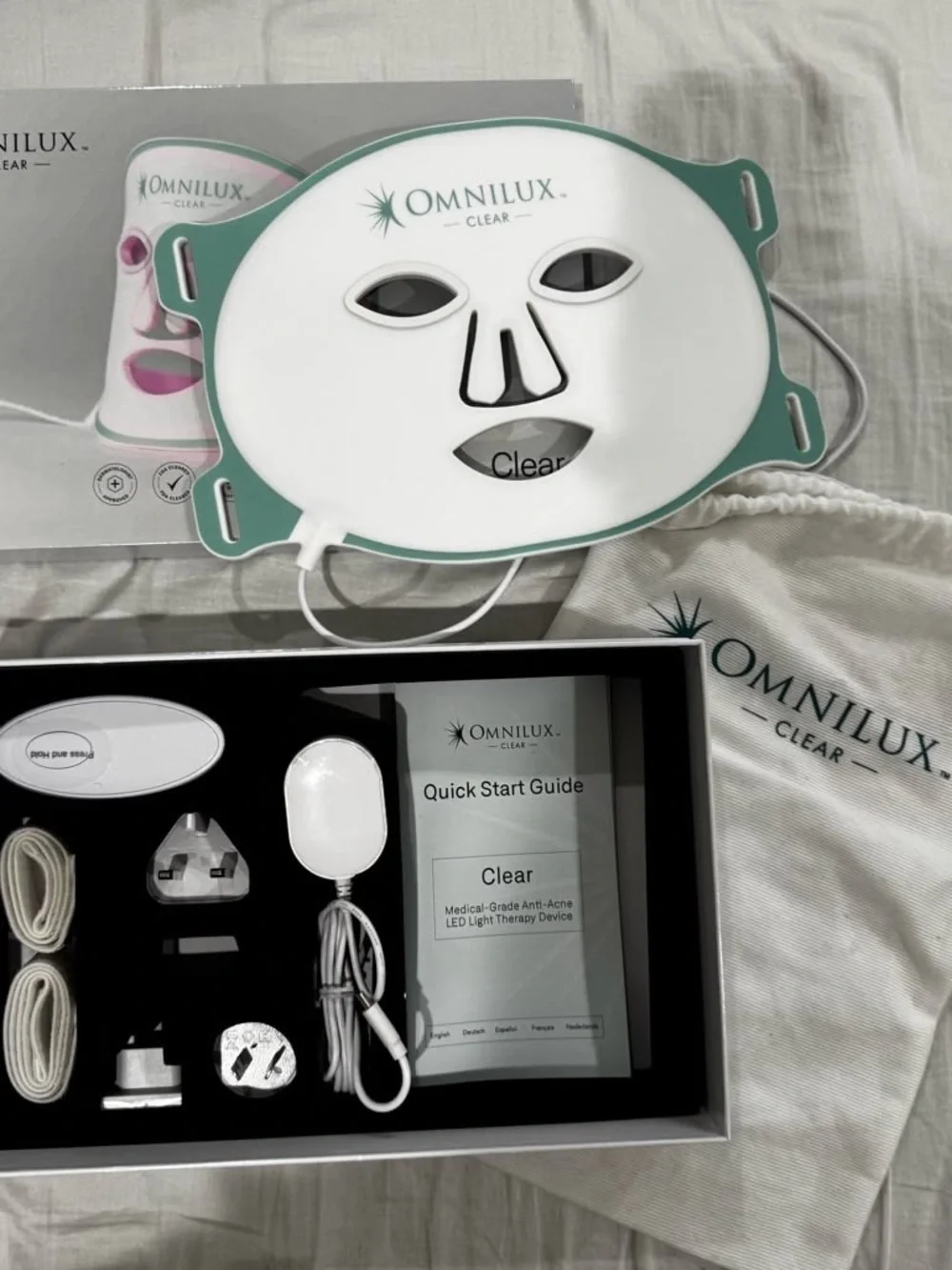 Omnilux Clear LED Light Therapy Mask Acne